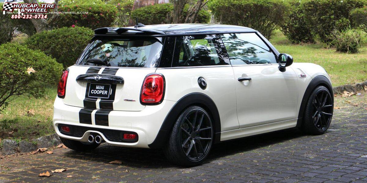 vehicle gallery/mini cooper niche targa m130 18x8  Black & Machined with Dark Tint wheels and rims
